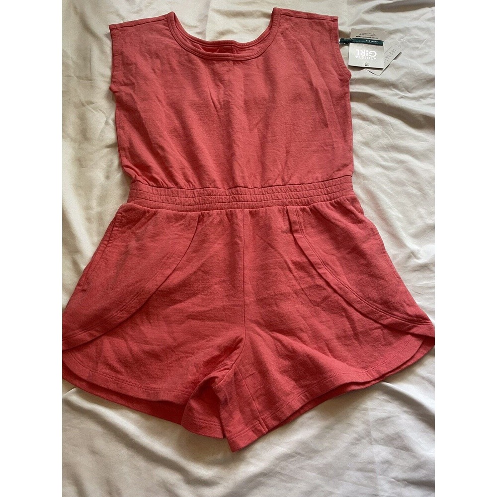 Athleta Girl NEW Retreat Yourself Romper Size XXL 16 Coral Orange Sleeveless NWT